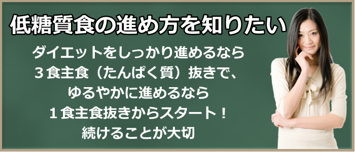 低糖質食の進め方を知りたい